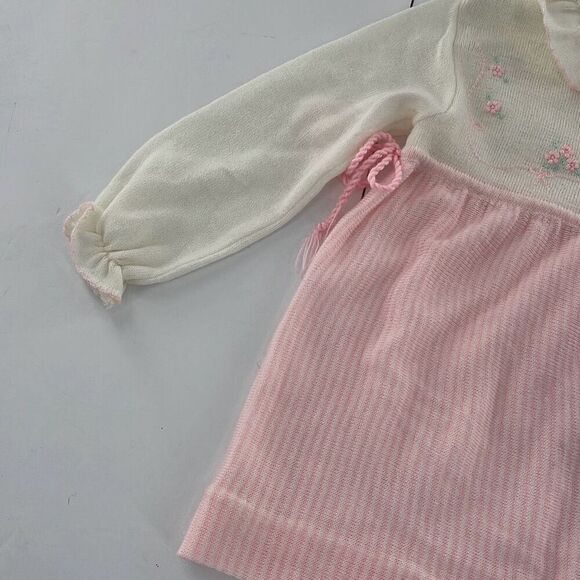 Vintage moonbeams size 24 Mo knit sweater dress - Picture 3 of 12